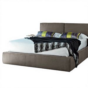 <span class=keywords><strong>Letto</strong></span> Moderno Imbottito con Contenitore, Struttura a Doghe, Rivestimento in Velluto, Struttura in Legno, Sistema di Sollevamento a Gas, <span class=keywords><strong>Testiera</strong></span> Imbottita - Product Image 1