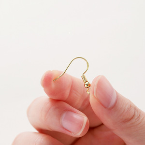 Gold Plated Copper <b>Earring</b> <b>Hooks</b> 20mm Drop Shape For <b>Earring</b> Making Jewelry Findings - Product Image 4