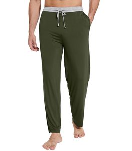 Stock Clearance <b>Men's</b> Bamboo Pajamas Sleep Bottoms Solid Blue Casual Lounge <b>Pants</b> Wholesale In-Stock Ready To Ship Sleepwear - Product Image 5
