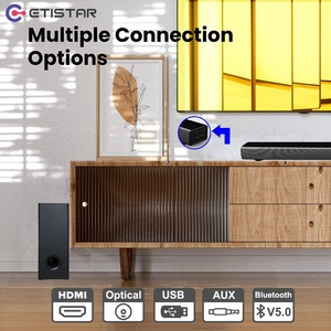 <span class=keywords><strong>2</strong></span>.1CH 60W Mini estilo sistema de cine en casa interfaz óptica Bluetooth Barra de sonido con Subwoofer con cable para TV teatro barra de sonido - Product Image 4