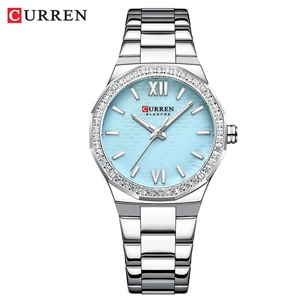 นาฬิกาควอตซ์ผู้หญิง CURREN 9103 - นาฬิกาข้อมือสแตนเลสสตีลทรงบางหรูหรา กันน้ำ พร้อมเข็มเรืองแสงสำหรับสุภาพสตรี - Product Image 1
