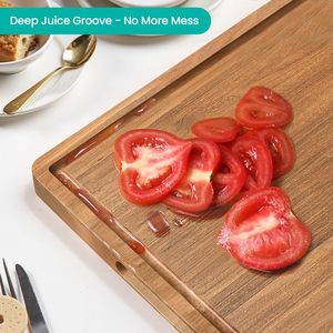 Juego <span class=keywords><strong>de</strong></span> Tablas <span class=keywords><strong>de</strong></span> <span class=keywords><strong>Cortar</strong></span> <span class=keywords><strong>de</strong></span> Madera <span class=keywords><strong>de</strong></span> Acacia <span class=keywords><strong>con</strong></span> Compartimento para Jugos y Asa, Apto para el Juego <span class=keywords><strong>de</strong></span> Tablas Duraderas <span class=keywords><strong>de</strong></span> la Cocina - Product Image 4