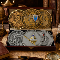 Pièce de monnaie souvenir personnalisée en émail souple, plaquée or et argent, avec impression offset et boîte cadeau vierge