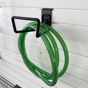 JH-Mech Garden <strong>Hose</strong> Hanger With Lock Mechanism Robust Space Efficiency Wide Application Lockable Metal Slatwall Hooks - Product Image 4
