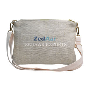 Sac à bandoulière en lin à sangle réglable avec chaînes à la mode Logo de taille personnalisée OEM/ODM disponible pour les sorties de voyage et les voyages - Product Image 5