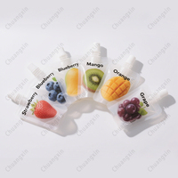 Feuille d'aluminium de forme unique de qualité alimentaire pochette à bec verseur debout emballage de jus de fruits en nylon 100ml 150ml 250ml sac en plastique