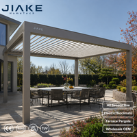 Jiake Ganzjahres-Aluminium-Pergola mit Elektrischem Bioklimatischem Dach, Lamellenpergola für Terrasse Großhandel