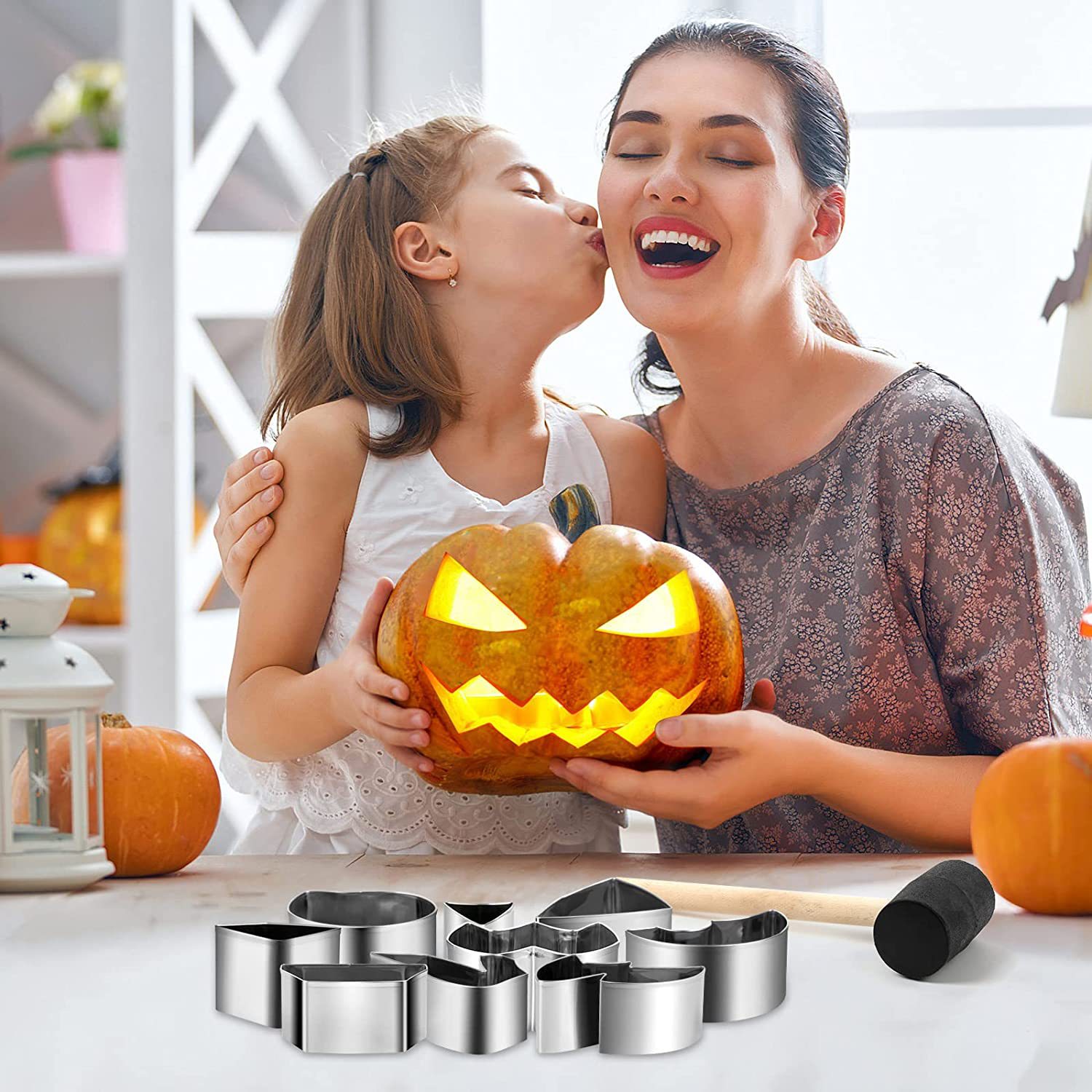 Kit De Sculpture De Citrouille Halloween - 11 Pièces En Inox Et ABS, Pour Enfants Et Adultes