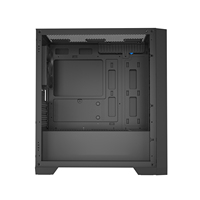 Boîtier de PC de jeu Mid Tower MATX avec panneaux en maille de fer double face, refroidissement par eau de 240 mm et ventilateurs LED RGB de 12 cm