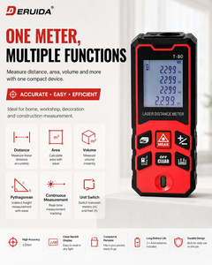 DERUIDA Télémètre laser vert professionnel pour extérieur 40 80 100M, outils portatifs de construction, mesure de distance - Product Image 6