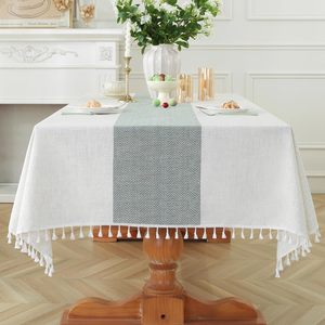 Tovaglia <span class=keywords><strong>a</strong></span> scacchi ricamata pesante rettangolare quadrata 100% in poliestere tovaglia per festa nuziale - Product Image 2