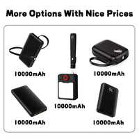 Banque d'alimentation portable mini avec écran numérique 22,5 W, logo personnalisé, 5000 mAh avec support métallique, charge rapide pour téléphone