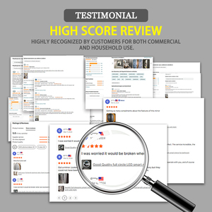 Hotsale tường gương với thời gian và nhiệt độ đèn nền chống sương mù phòng tắm thông minh LED gương với ánh sáng - Product Image 6