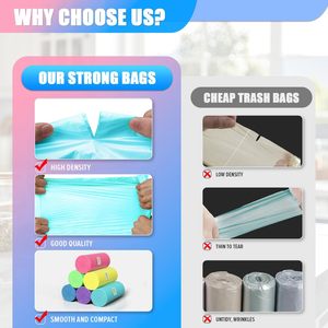 ถุงขยะแบบม้วนสำหรับงานหนัก ถุงขยะครัวแบบกันรั่ว ถุงขยะพลาสติก รับผลิตแบบ OEM - Product Image 5