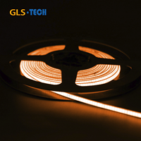 Bande lumineuse LED COB flexible 4 mm 5V 12V 24V 480 LED/m Rouge Bleu Orange Rose Violet Blanc Bandes LED COB linéaires sans points DIY