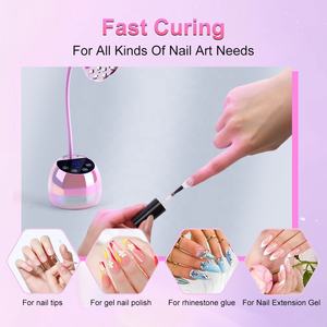 Fleur violette Rechargeable Mini <span class=keywords><strong>Sunuv</strong></span> <span class=keywords><strong>lampe</strong></span> de Table à ongles professionnel sans fil Gel lumière sèche-ongles UV <span class=keywords><strong>lampe</strong></span> à LED - Product Image 6