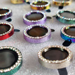 Protecteur d'objectif diamanté à paillettes pour iPhone 14 <span class=keywords><strong>Pro</strong></span> Max 13 <span class=keywords><strong>Pro</strong></span> 12 11 15 Protecteur d'écran en métal Eagle Eye - Product Image 2