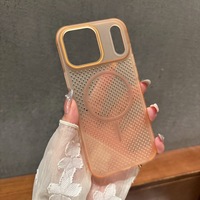 Accessoires Téléphoniques – Coque Magnétique Respirante en PC Rigide pour iPhone 17, 16, 15, 14 – Dissipation Thermique – Transparente