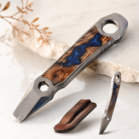 Kit d'outils EDC en titane OEM personnalisé en usine : barre de levier, clip de poche, cordon, perles, jeu de vis