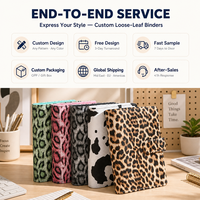 Agenda A6 con Estampado de Leopardo Creativo para Uso Transfronterizo, Carpeta de Hojas Sueltas con 6 Anillas, Cuaderno de Presupuesto, Regalo