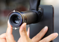 Télescope miniature 4K HD 400 mm avec zoom 38x, objectif pour smartphone, clip pour téléphone portable, objectif télescopique pour caméra monoculaire pour l'observation des oiseaux