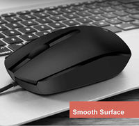 Superficie lisa Estilo estándar Plug and Play USB 2,0 Ratón de oficina con cable portátil para Windows 7/8/10/11 XP/Mac/Linux, etc.