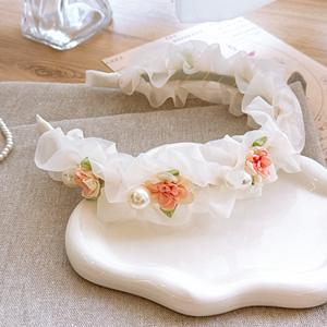 ที่คาดผมผ้าลูกไม้สำหรับผู้หญิงผ้าคาดผมประดับศีรษะลูกไม้ - Product Image 4