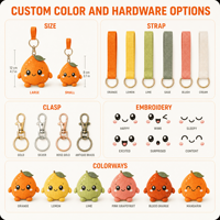 Jouet en peluche personnalisé OEM ODM, animal en peluche, mascotte, porte-clés Citrus Glow Buddy, cadeau d'entreprise pour la beauté et les soins de la peau, promotion du logo