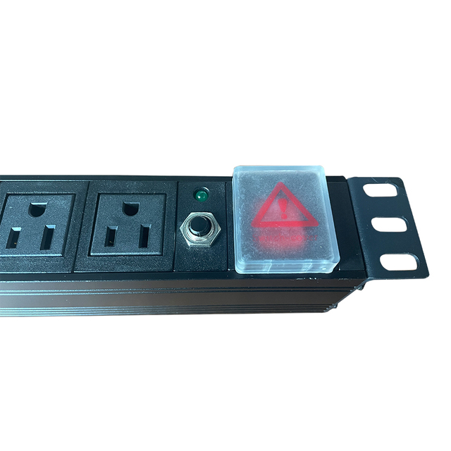 19inch Rack Mount PDU 10 US Outlets with Indicator and Overload protection UL Passed