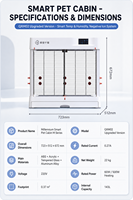 Maison Intelligente Commerciale Adaptée aux Animaux QXM02 Améliorée avec Caméra de Surveillance, Air Frais et UV pour Hôtels, Boutiques d'Animaux, Petits Animaux