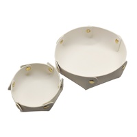 Boîte de rangement en cuir PU de style nordique BOSHIHO, design à ouverture supérieure, durable, petite et grande, pour le bureau, le maquillage, les accessoires de papeterie