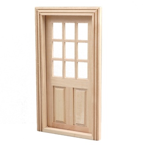 <span class=keywords><strong>Maison</strong></span> miniature en <span class=keywords><strong>bois</strong></span> de style européen pour chambre d'enfant, modèle de porte rectangulaire à peindre soi-même - Product Image 5
