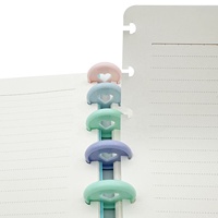 Disques de reliure pour agenda de bureau 28 mm, 100 feuilles, format A4 B5, anneaux de reliure ronds en PVC, disques cadeaux pour accessoires d'agendas non reliés