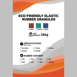 Gránulos de EPDM Irregulares con 10, <span class=keywords><strong>15</strong></span> y 20 Por Ciento de Contenido de Caucho Certificados para Base y Capas Superficiales de Pistas de Atletismo - Product Image 2