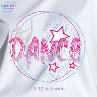 Transfert thermocollant personnalisé en strass pour la danse, transferts thermiques personnalisés en strass pour la danse, strass thermocollant personnalisé pour la danse, design de t-shirt