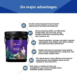 Thân thiện với môi đá cẩm thạch sơn đá cho sử dụng ngoài trời Acrylic dựa trên bên ngoài nhà lớp phủ trong đá tự nhiên màu chất lỏng xuất hiện - Product Image 4