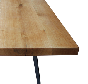 Tavolo <span class=keywords><strong>da</strong></span> pranzo in legno all'ingrosso di <span class=keywords><strong>fabbrica</strong></span> top <span class=keywords><strong>cucina</strong></span> in rovere soggiorno tavolo <span class=keywords><strong>da</strong></span> pranzo in rovere massello bianco - Product Image 4