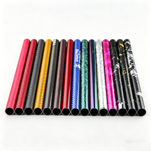 Tube en fibre de carbone OEM, motif marbré, logo imprimé, sergé 3K, finition brillante, robuste, personnalisé - Product Image 2