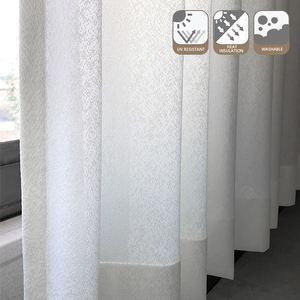 Stores verticaux en dentelle, plusieurs couleurs, <span class=keywords><strong>pas</strong></span> <span class=keywords><strong>cher</strong></span>, broderie de perles, œillets blancs, Tulle, tissus transparents pour rideaux - Product Image 2