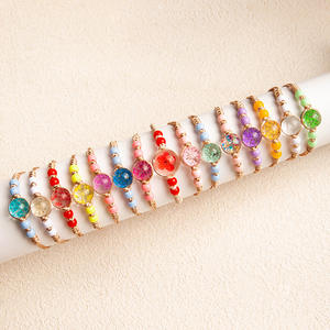 Bracelets en fer à fleurs séchées YL Supply, fleurs éternelles, faits à la main, style foulards populaires transfrontaliers de Jingdezhen - Product Image 1