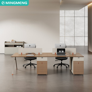 Elegante Estación de Trabajo de Oficina para Varias Personas - Escritorio con Divisores y Gabinetes de Almacenamiento - Product Image 5