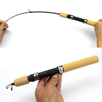 Ensemble canne à pêche télescopique portable et moulinet TOPLURE 0,6 m 0,8 m 1,0 m pour la pêche sur glace, pour adultes et enfants, en vente flash
