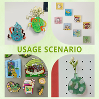 Aimant de réfrigérateur personnalisé en acrylique, imperméable, écologique, durable, impression graphique HD, résine enduite, jeton magnétique brillant