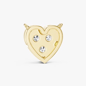 Colgante de Diamante en Forma de Corazón, Chapado en Oro de 18K y Rodio, Diamante Cultivado en Laboratorio, Regalo de Joyería - Product Image 4
