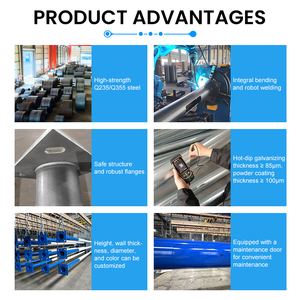 เสาไฟจราจรอัจฉริยะพร้อมกล้องวงจรปิดและป้าย<span class=keywords><strong>จราจร</strong></span>สำหรับการจัดการจราจรในเมือง - Product Image 3