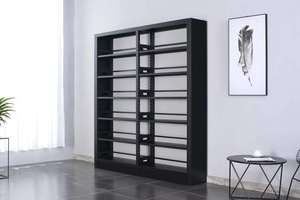 Étagère à livres en acier de haute qualité, moderne, réglable, à 6 niveaux, double face, à deux colonnes, démontable, avec couleur personnalisable - Product Image 6