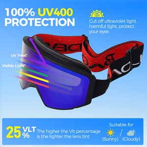 <span class=keywords><strong>Gafas</strong></span> de Esquí Ligeras con Doble Cristal Térmico, Protección UV400, Antivaho, para Clima Frío Extremo y Esquí de Travesía - Product Image 2