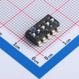 ZX-2.54BM-5PSMD DIP Switch SMD Switch Flat Toggle, Groove Type Single Pole Single Throw 5 2.54mm - Product Image 1