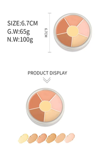 Full <strong>Coverage</strong> Whitening Natural Moisturizer Cream 6 Colors 5-in-<strong>1</strong> Multi-Use Concealer Palette - Product Image 6