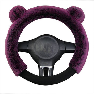 Coprivolante universale per auto con anello in gomma per ragazze invernali caldo soffice forma di orso - Product Image 4